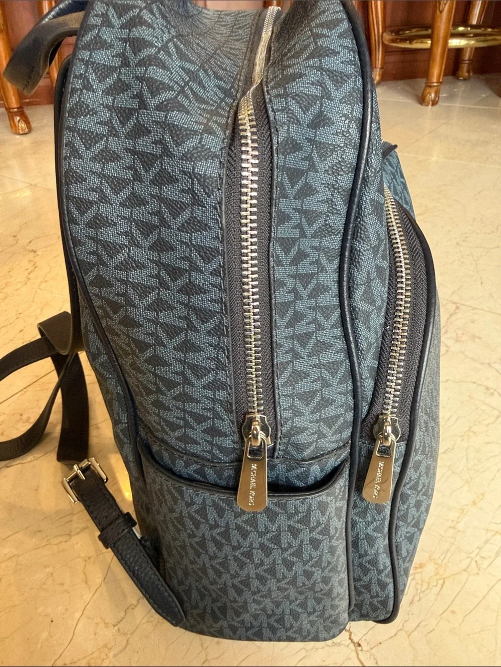 Michael Kors Dark Blue MK Logo Backpack NEVER WORN BRAND NEW